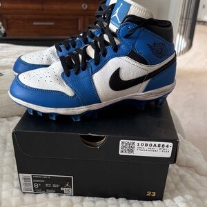 Jordan Blue and White Athletic Shoes